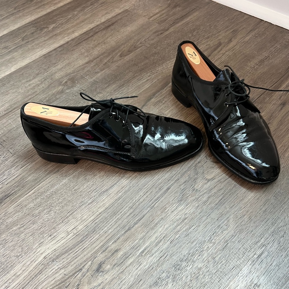 Vito Rufolo Men’s Elegant Black Patent Leather Dress Shoes Size‎ 8.5